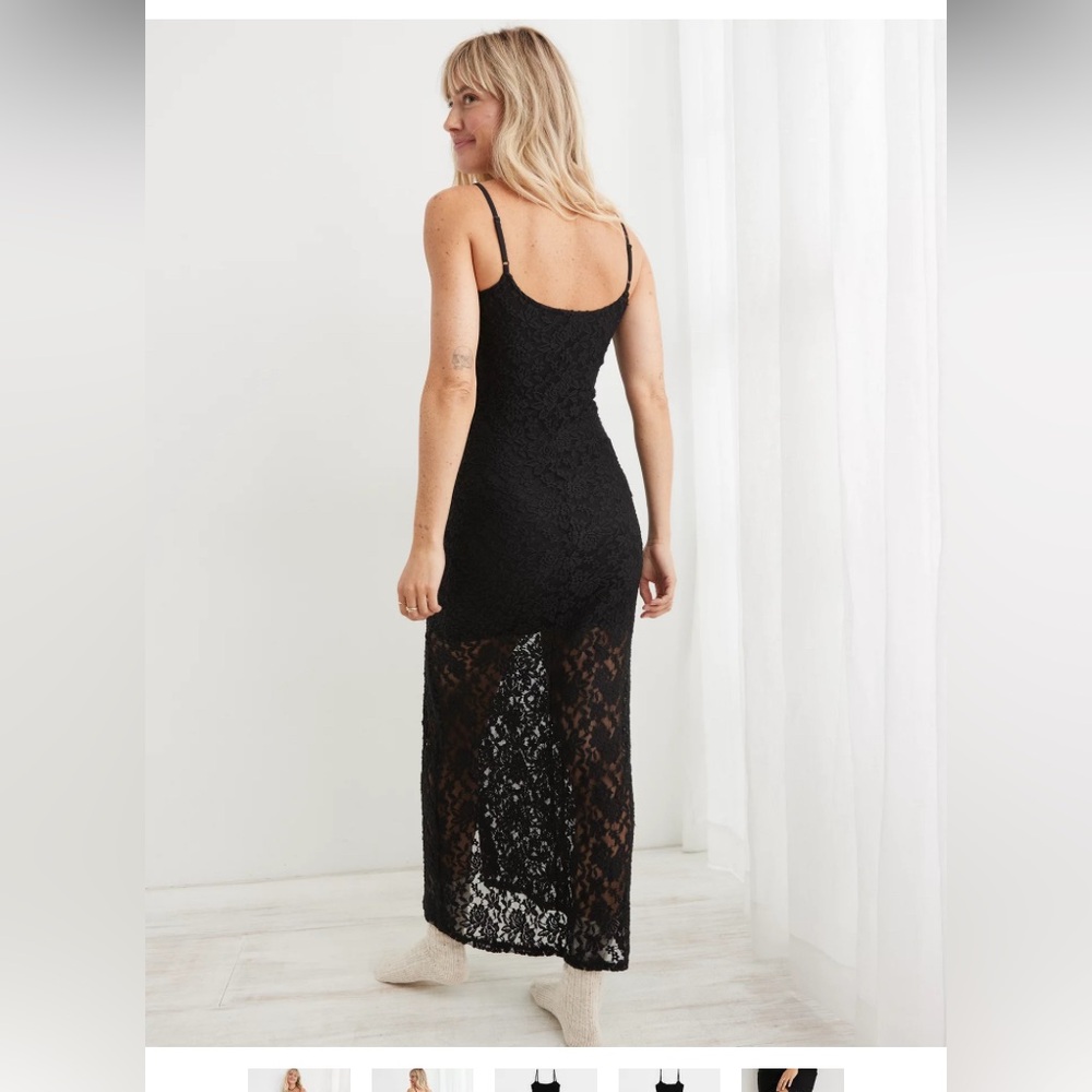 LAST CHANCE Aerie Black Lace Dress XS - Picture 2 of 5